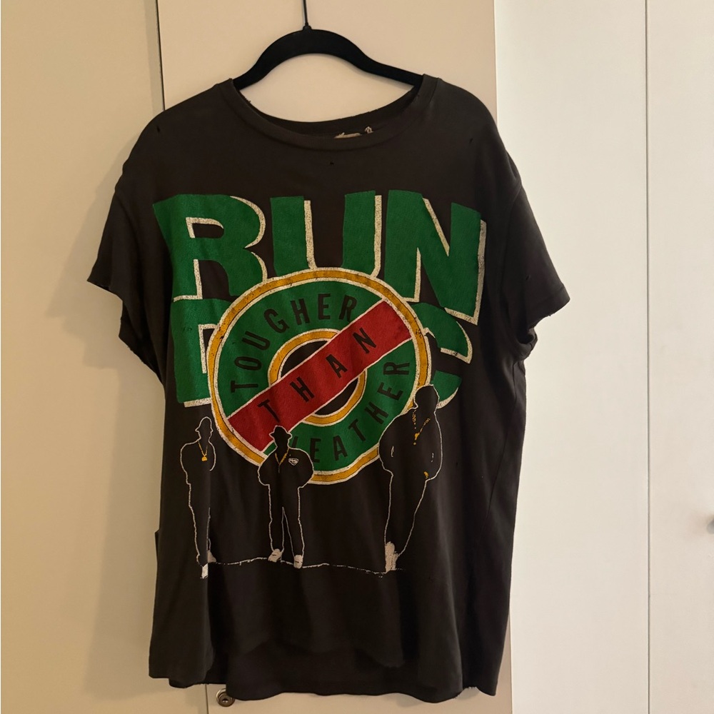 MadeWorn Black Graphic Tee with Green and Red Accents